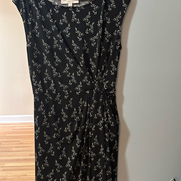 LOFT Black Floral Women's Dress - Picture 1 of 4